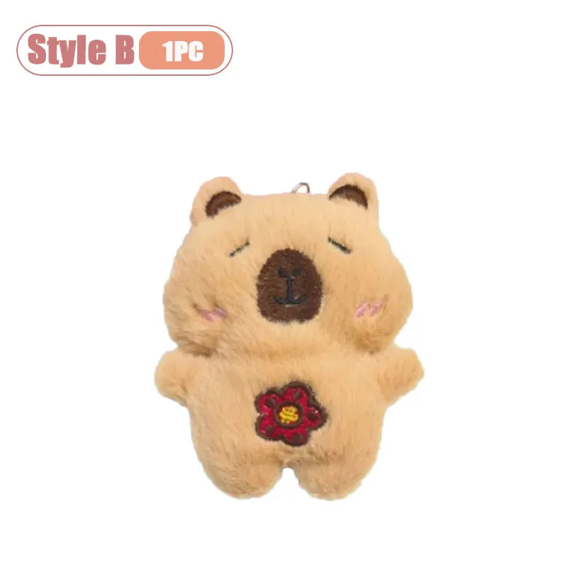 Capybara Plush Keychain – Squeaky Cute Bag Charm | 1–10 PCS