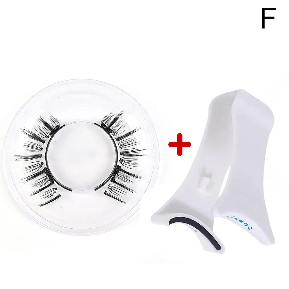 3D Magnetic Eyelashes Handmade Natural Magnetic False Eyelashes Reusable Magnetic Eyelashes Tweezers Set Peaceful Pleasures Health and Wellness F