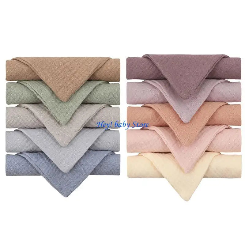 10-Pack Soft Cotton Baby Burp Cloths & Bibs | Absorbent Gauze