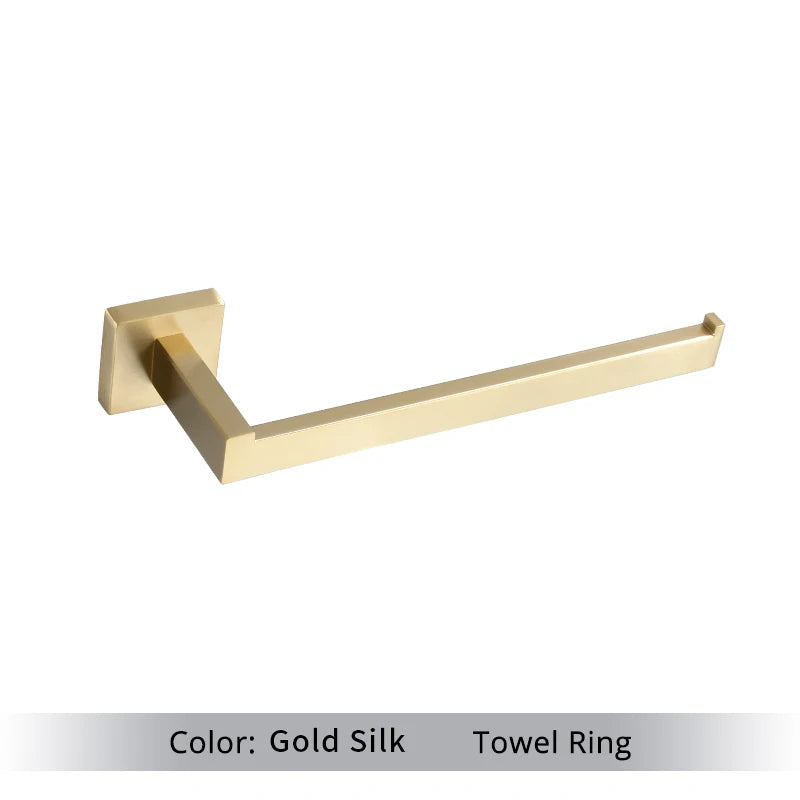 Brushed Gold Bathroom Accessories Set | 304 Stainless Steel