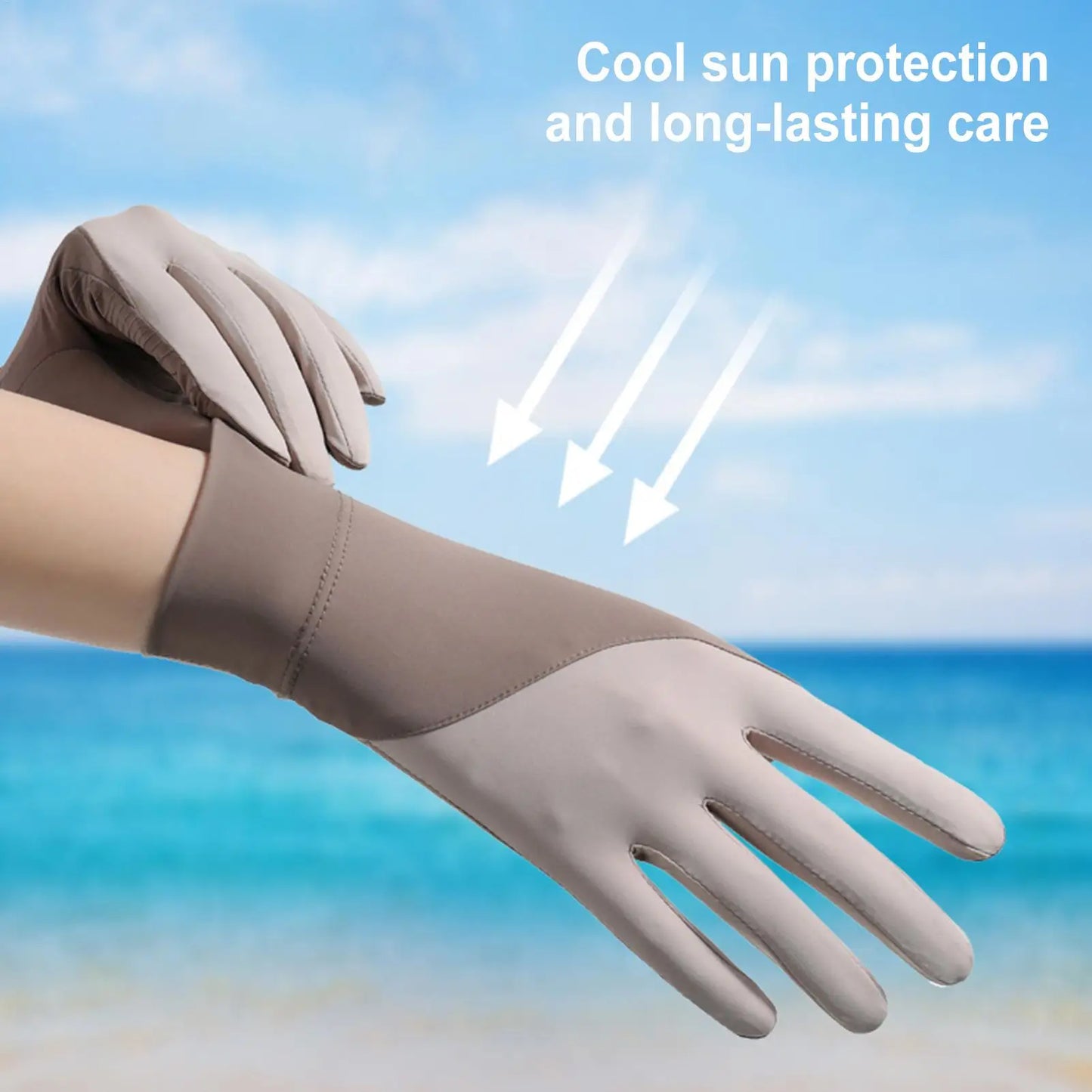 Women's UPF 50+ Full Finger UV Sun Protection Driving Gloves