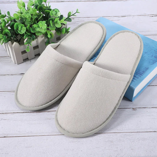 Disposable Non-Slip Closed Toe Slippers | Hotel Travel Home Disposable Slippers Peaceful Pleasures Health and Wellness