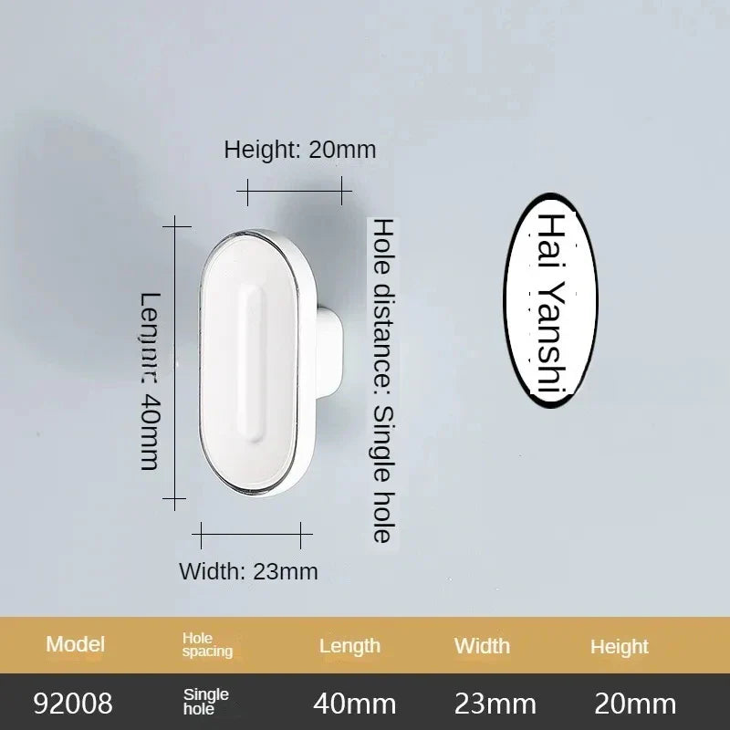 Modern White Zinc Alloy Cabinet & Drawer Handle | Furniture Knob