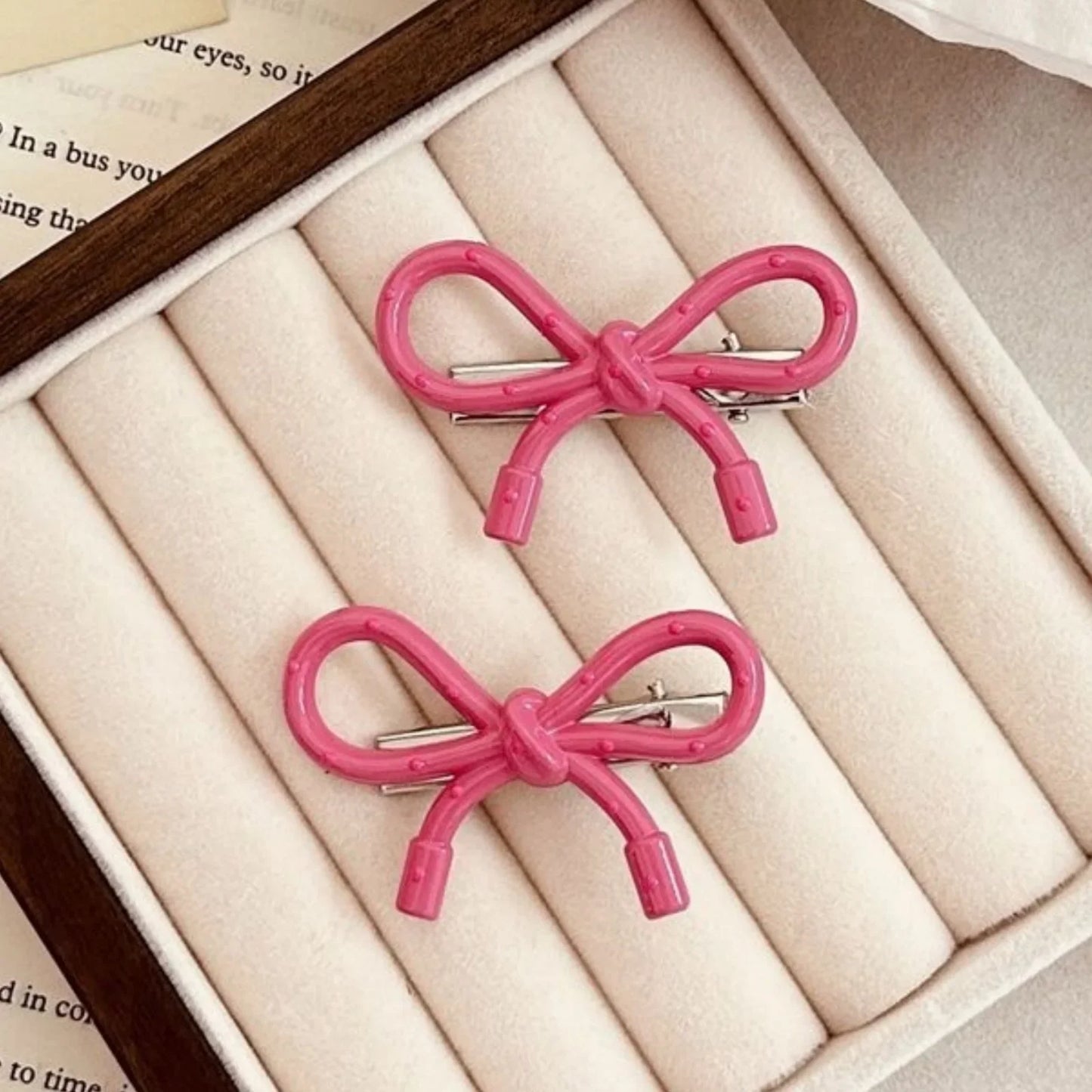 Children's Pink Bow Polka Dot Duckbill Clip Korean Style Bangs Clip Forehead Side Clip Headband Accessory Hair Clip Broken Hair Peaceful Pleasures Health and Wellness