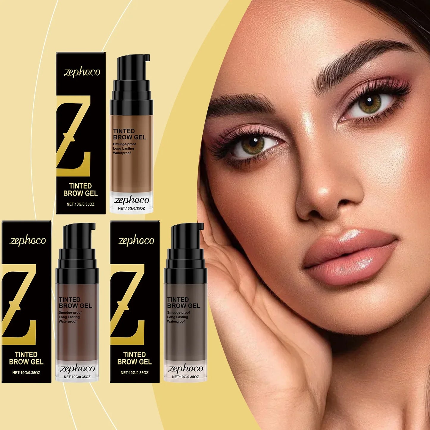 Zephoco Waterproof Eyebrow Tint Gel – Long-Lasting Dye Cream