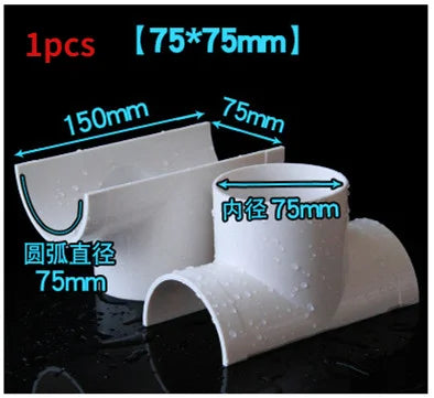 PVC Open Tee Drain Pipe Repair Fitting | 5 Sizes | Tube Connector