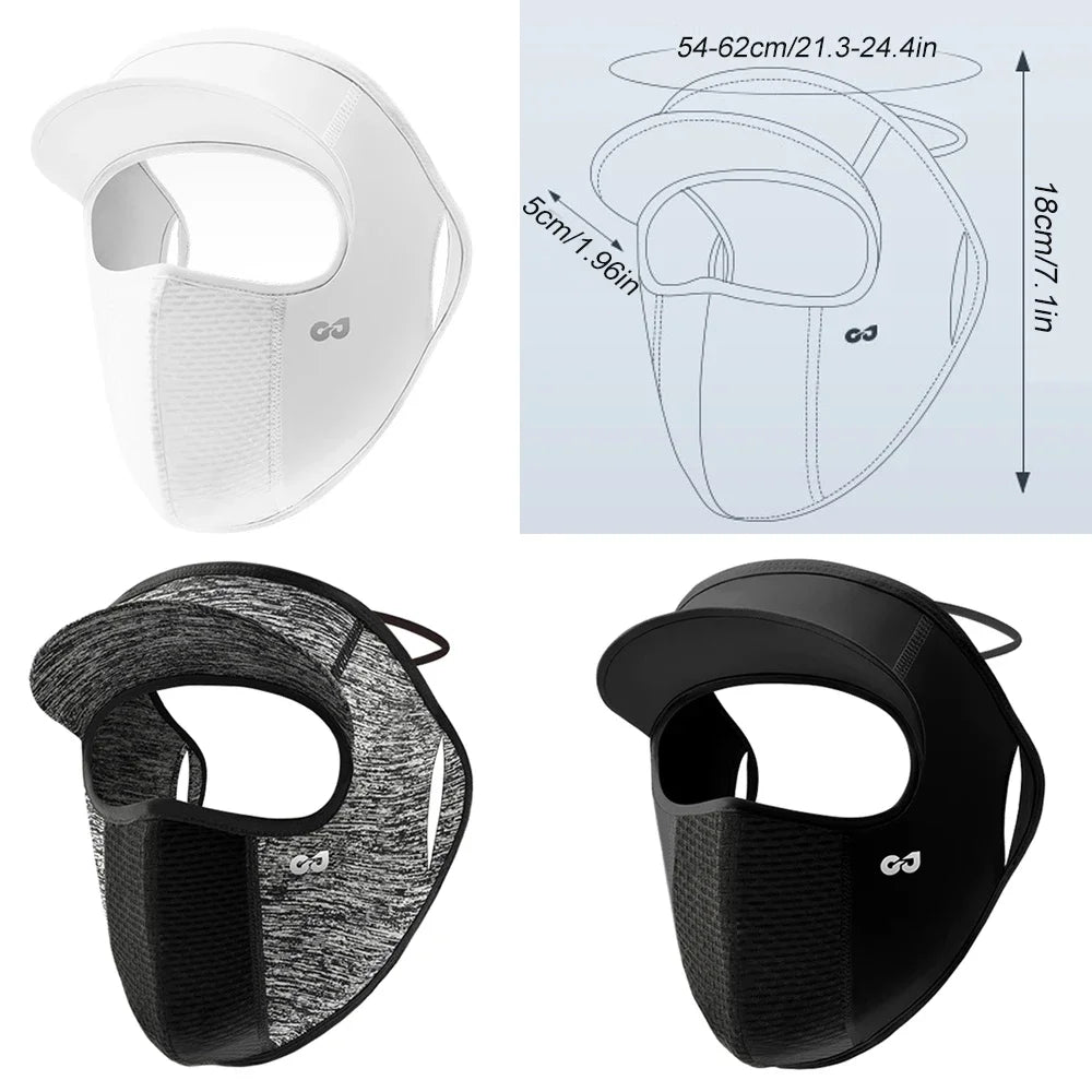 1PC UPF 50+ Full Face Sun Mask – Breathable UV Protection with Ponytail Hole, Lightweight & Cooling for Cycling, Hiking,Running Peaceful Pleasures Health and Wellness
