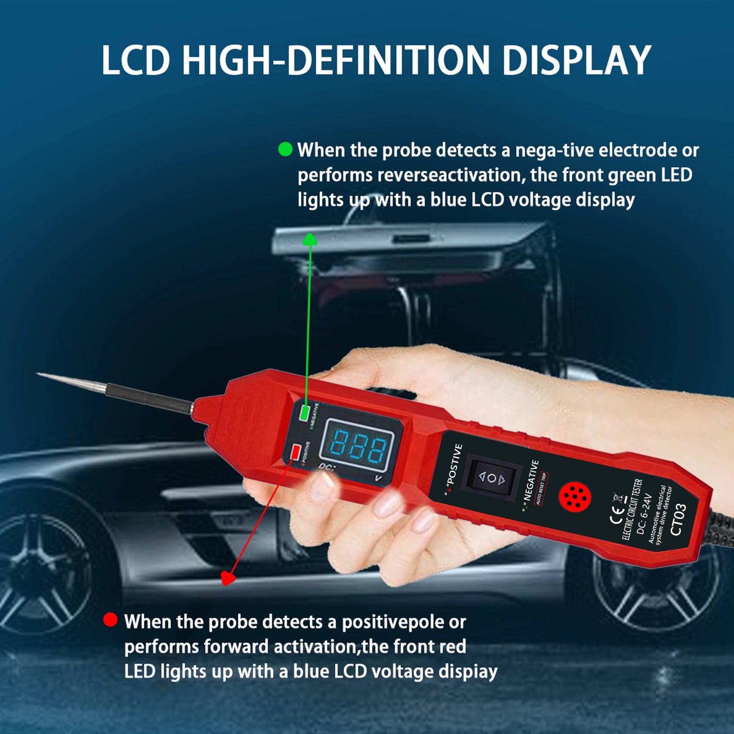 Automotive Circuit Tester 6-24V | LED & Buzzer Alerts Peaceful Pleasures Health and Wellness