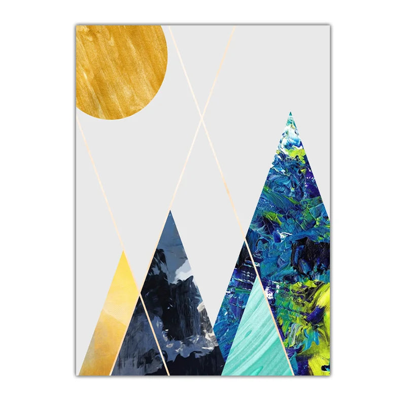 Abstract Boho Wall Art Nordic Geometric Canvas Painting Modern Minimalist Poster Print for Living Room Bedroom Wall Decor Peaceful Pleasures Health and Wellness 03 40x50cm No Frame China Mainland