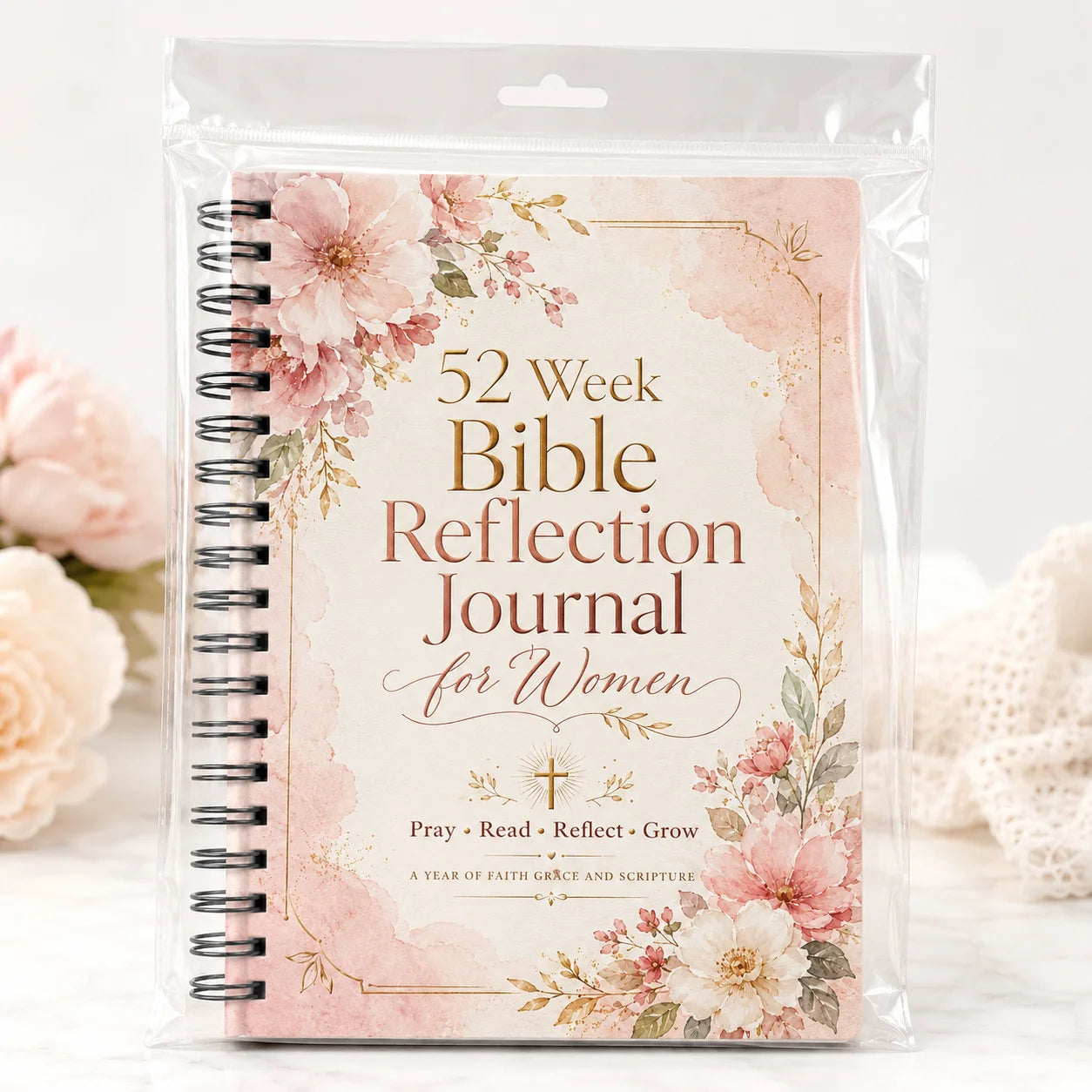 52 Week Faith Reflection Journal Women A5 Spiral Prayer Study