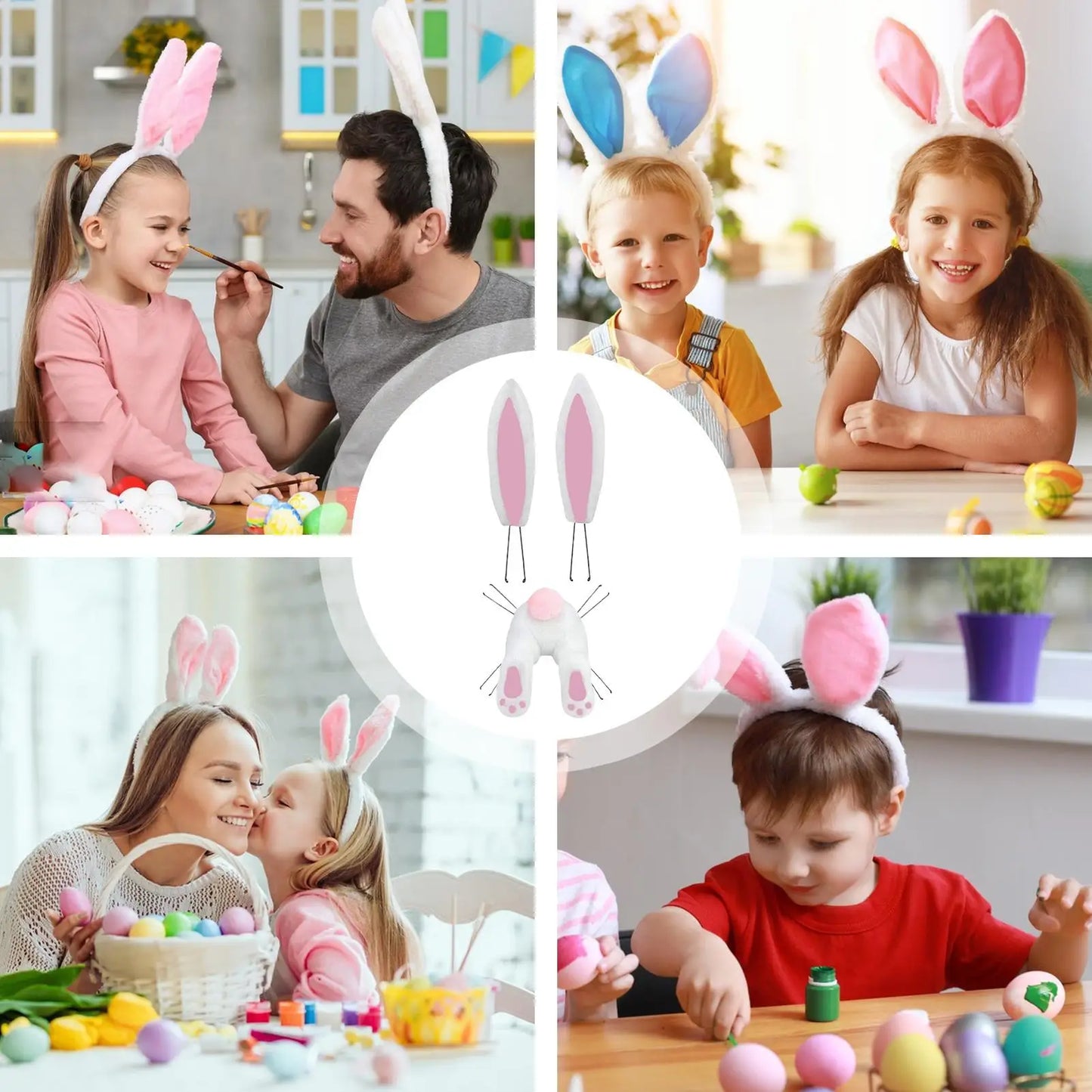 Rabbit Wreath Attachment Welcome Sign Attachment Craft Hangable Easter Front Door Wreath Attachment For Spring Holiday Party Peaceful Pleasures Health and Wellness