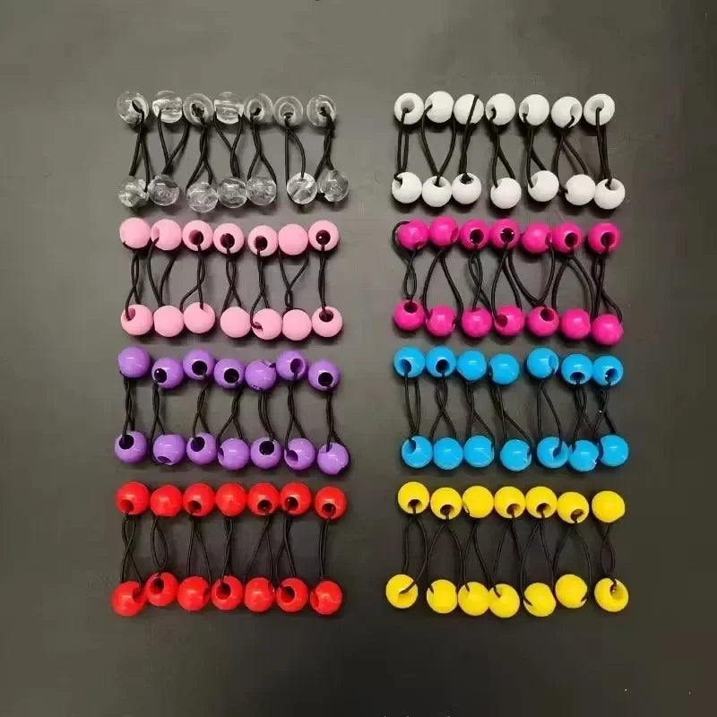 10pcs Elastic Ball Hair Ties for Girls | Colorful Beaded Bobbles Kids Hair Accessories Peaceful Pleasures Health and Wellness