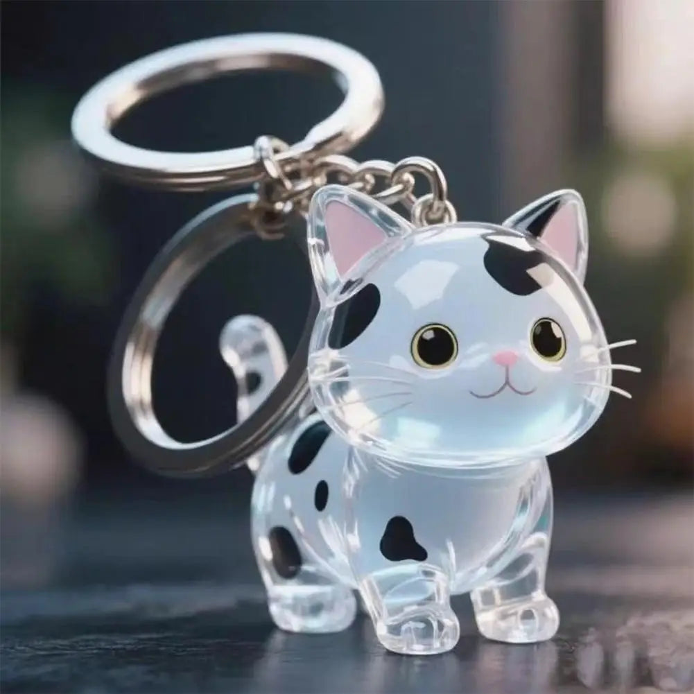 Creative Cat Hair storage box Bag Hanging Ornament Keychain Decoration Gift Cute Cat Hair Creative Transparent Hanging Peaceful Pleasures Health and Wellness