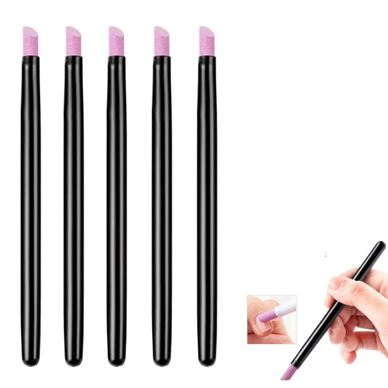 Professional Nail Polishers Short Files Exfoliating Tools Quartz