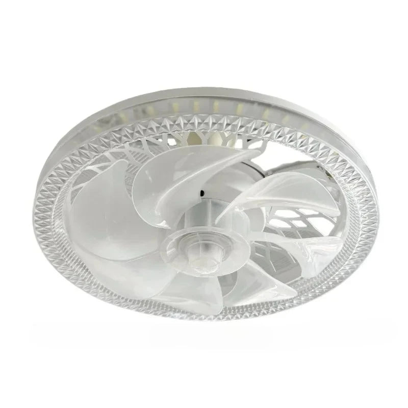 Modern LED Ceiling Fan with Remote & Dimmable Light