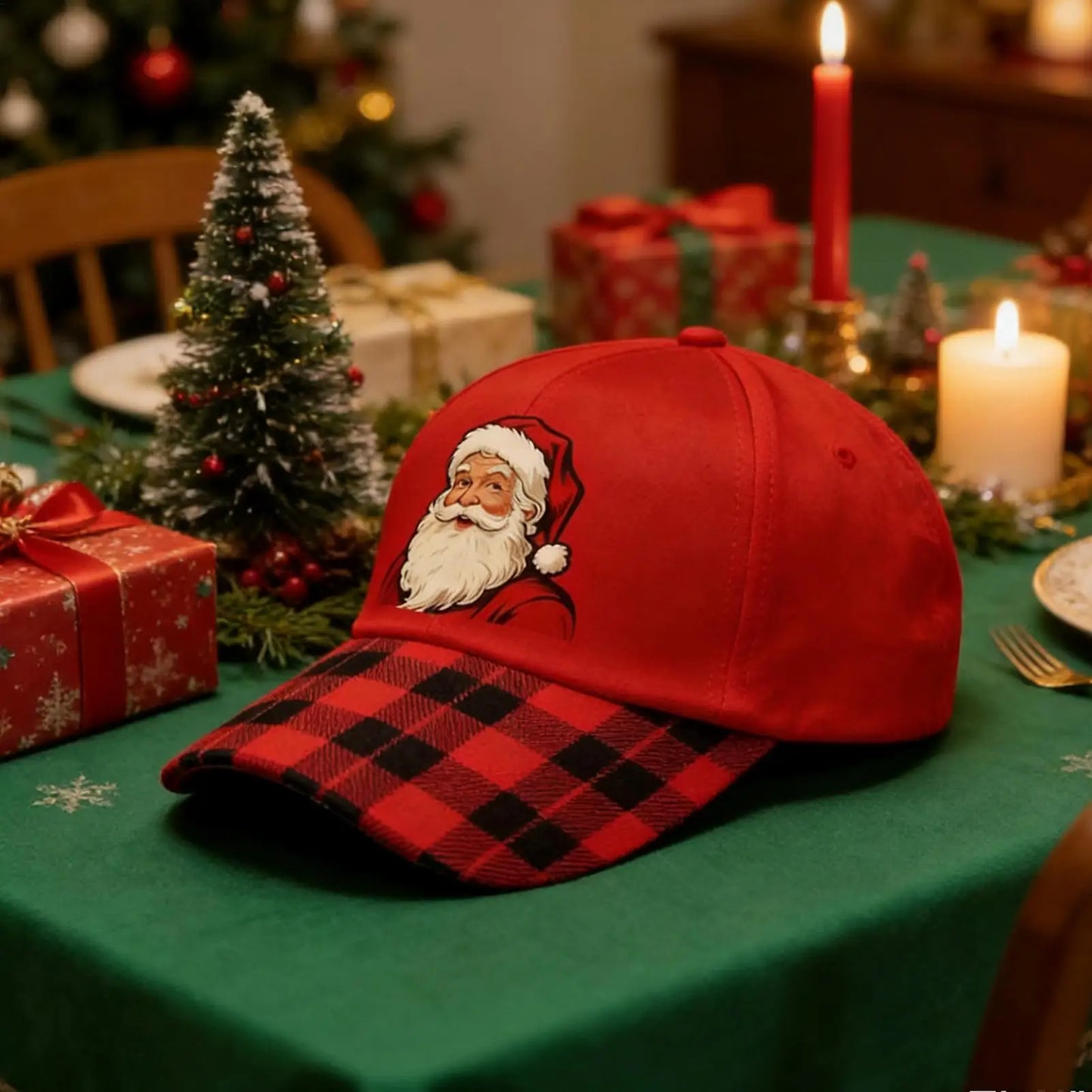Christmas Santa Baseball Cap | Festive Embroidered Unisex Hat