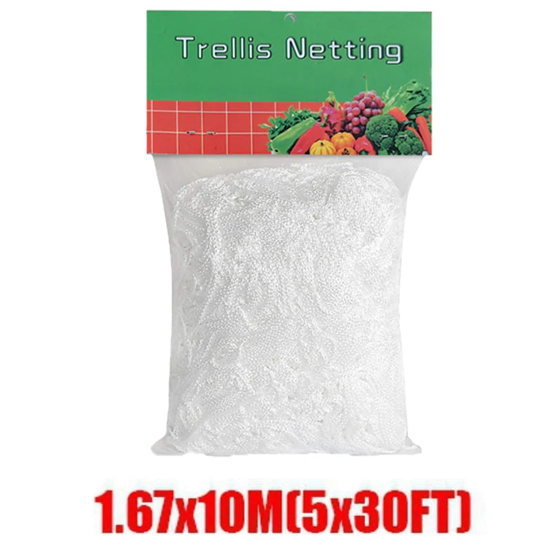 Garden Plant Trellis Netting – Square Mesh for Climbing Plants Plant Trellis Netting Peaceful Pleasures Health and Wellness 1.67x10M(5x30FT)