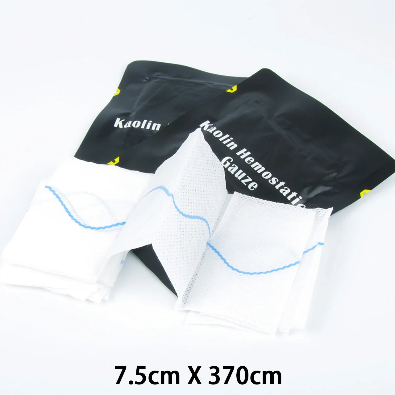 1.5/3.75M Hemostatic Kaolin Gauze Combat Emergency Trauma Z-Fold Soluble For Ifak Tactical First Aid Kit Medical Wound Dressing Peaceful Pleasures Health and Wellness