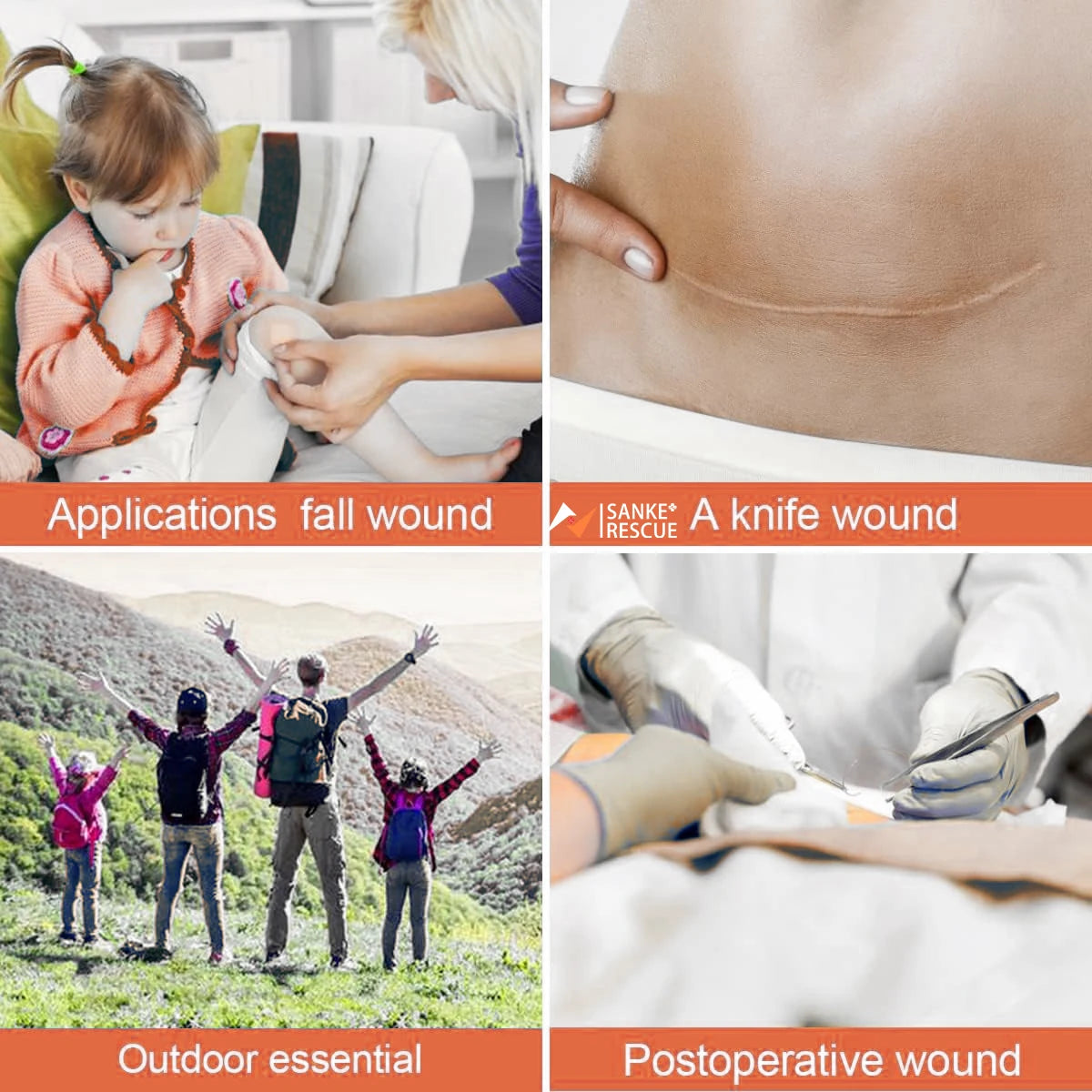 Zipper Band-aid Painless Wound Closure Device Suture-free Wound Dressing Patches Zip Suture Reducer Band Aid Peaceful Pleasures Health and Wellness