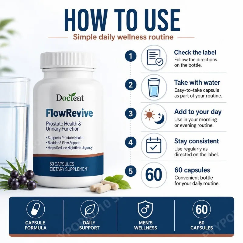 Prostate Support Supplement | Saw Palmetto, Beta-Sitosterol 60 Caps