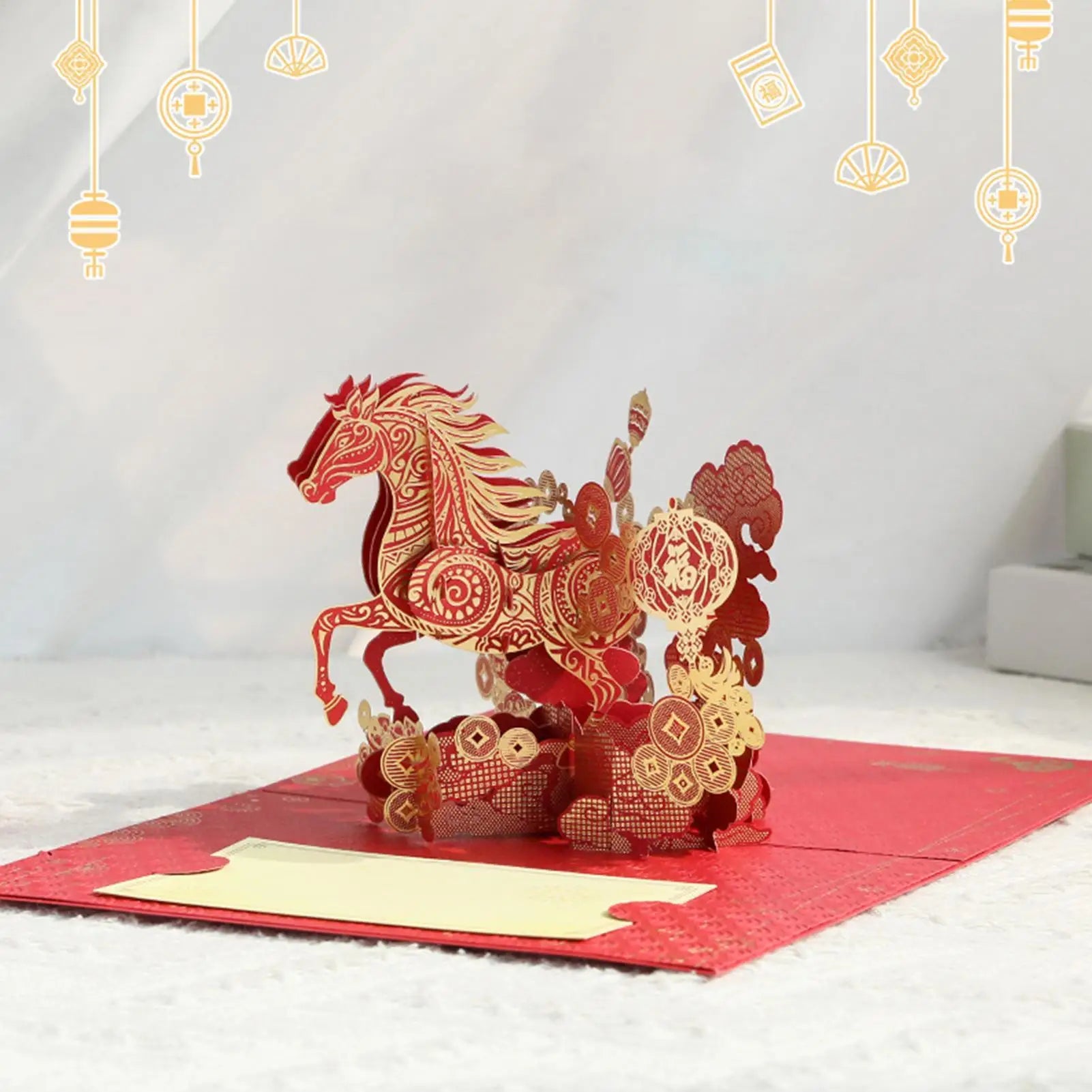 Horse Holiday Cards Cardstock Lightweight Collectible Keepsake 2026 Horse Birthday Card For Family Friends Men Women Kids Home Peaceful Pleasures Health and Wellness