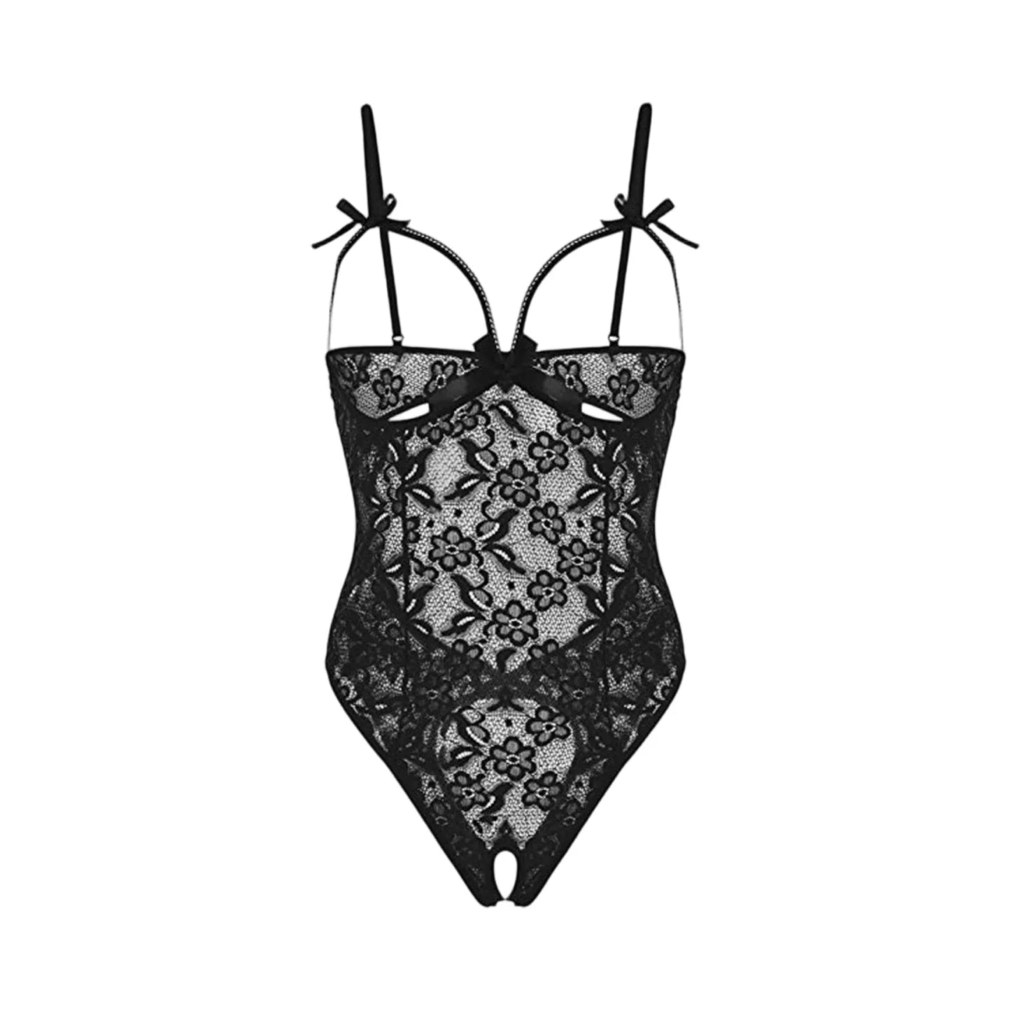 Women's Sheer Lace Babydoll Lingerie Set – S to XXL