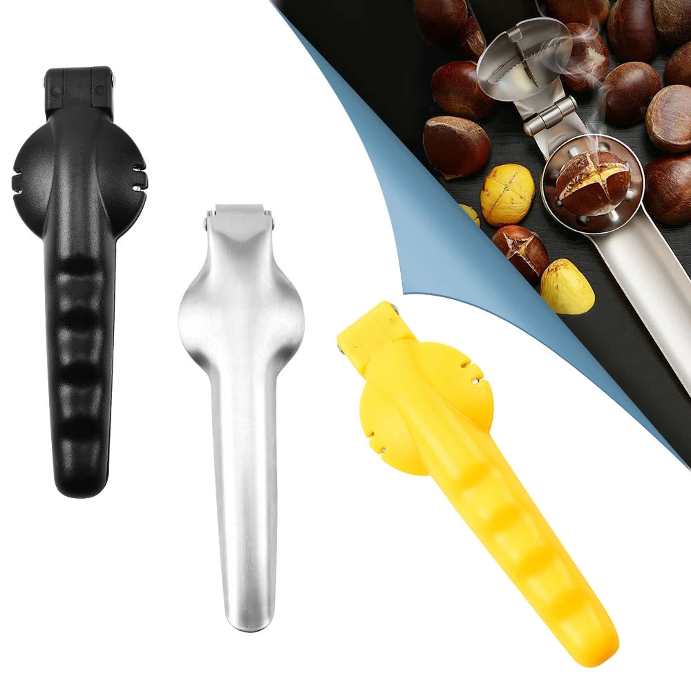 2 in 1 Chestnut Machine Chestnut Sheath Cutter Opener Clamp Cut for Nuts Cracker Stainless Steel Kitchen Accessories Gadgets Peaceful Pleasures Health and Wellness