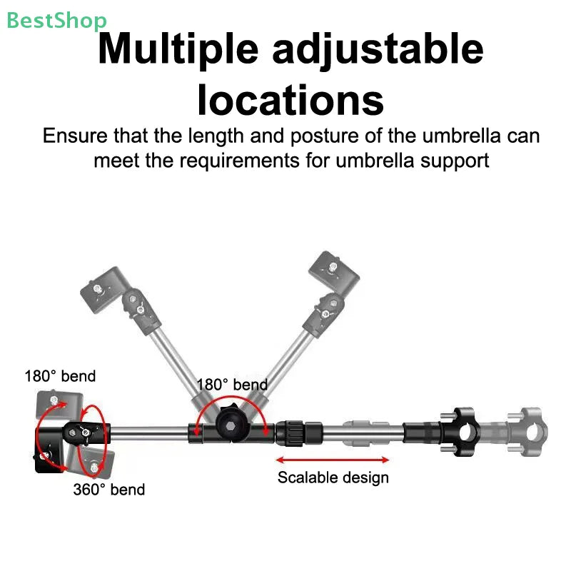 Rotatable Umbrella Holder for Wheelchair, Bike & Stroller