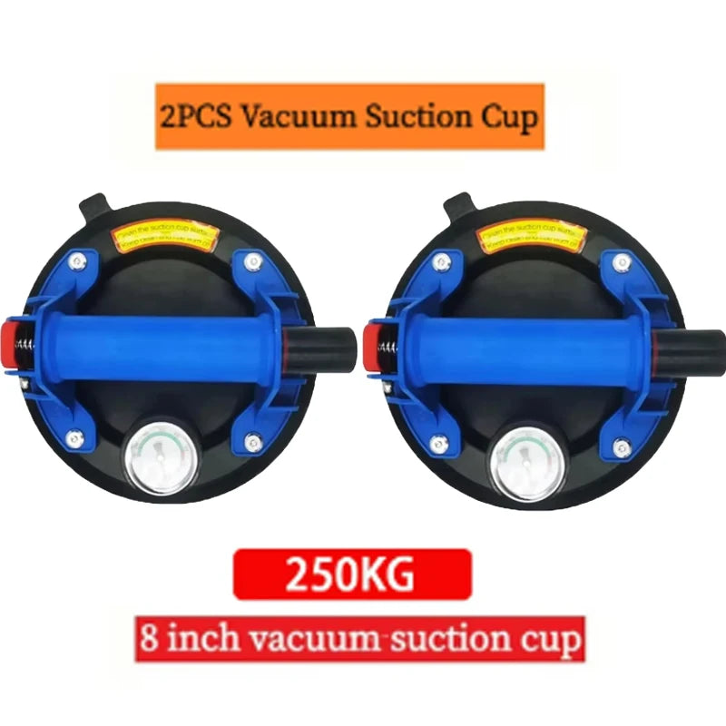 8 Inch 250KG Air Pump Vacuum Suction Cups Powerful Heavy-Duty Strong Hand Pump Sucker Lifted Magnets Handling Tools Peaceful Pleasures Health and Wellness 2PCs