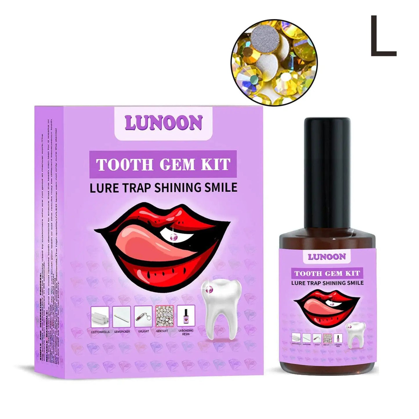 DIY Tooth Gem Kit – Crystals, UV Glue & LED Light