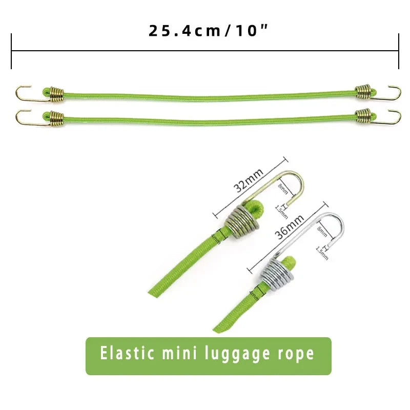 Heavy Duty Elastic Bungee Cords 10" – Luggage & Cycling Straps