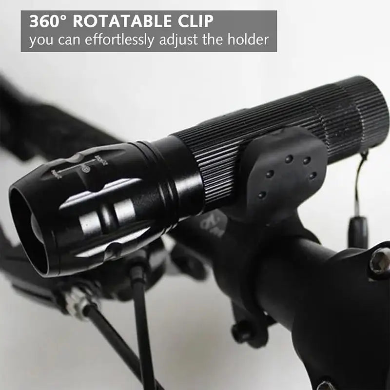 2pcs U-shaped 2nd Generation 360 Degree Rotating Bike Clip Bicycle Stand ABS Plastic Light Clip Flashlight Light Holder Peaceful Pleasures Health and Wellness