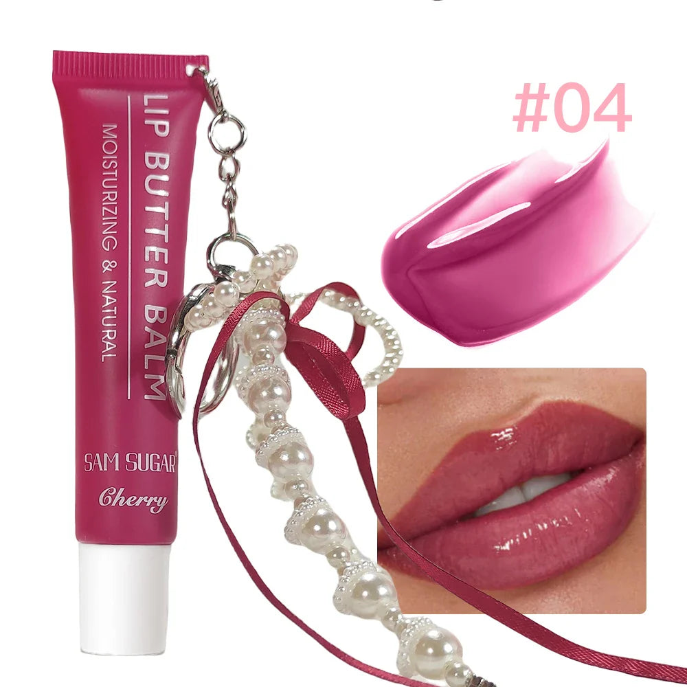SAM SUGAR Pearl Chain Lip Butter Balm Mirror Gloss | 5 Shades