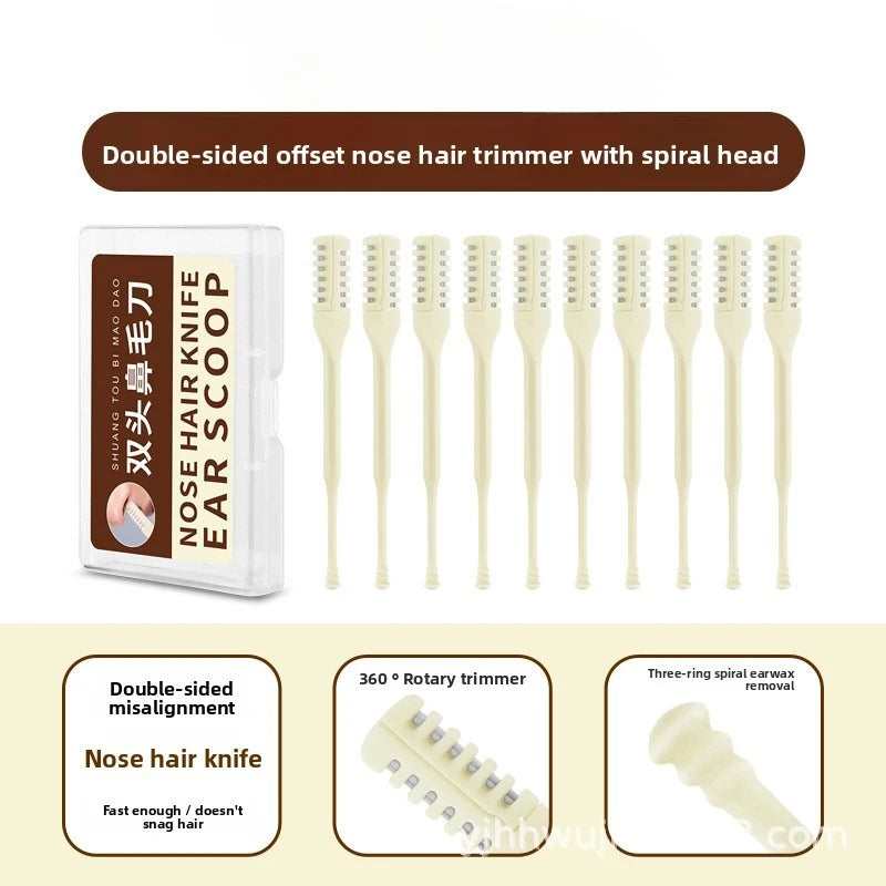 Manual Nose & Ear Hair Trimmer | Stainless Steel Rotary Blade