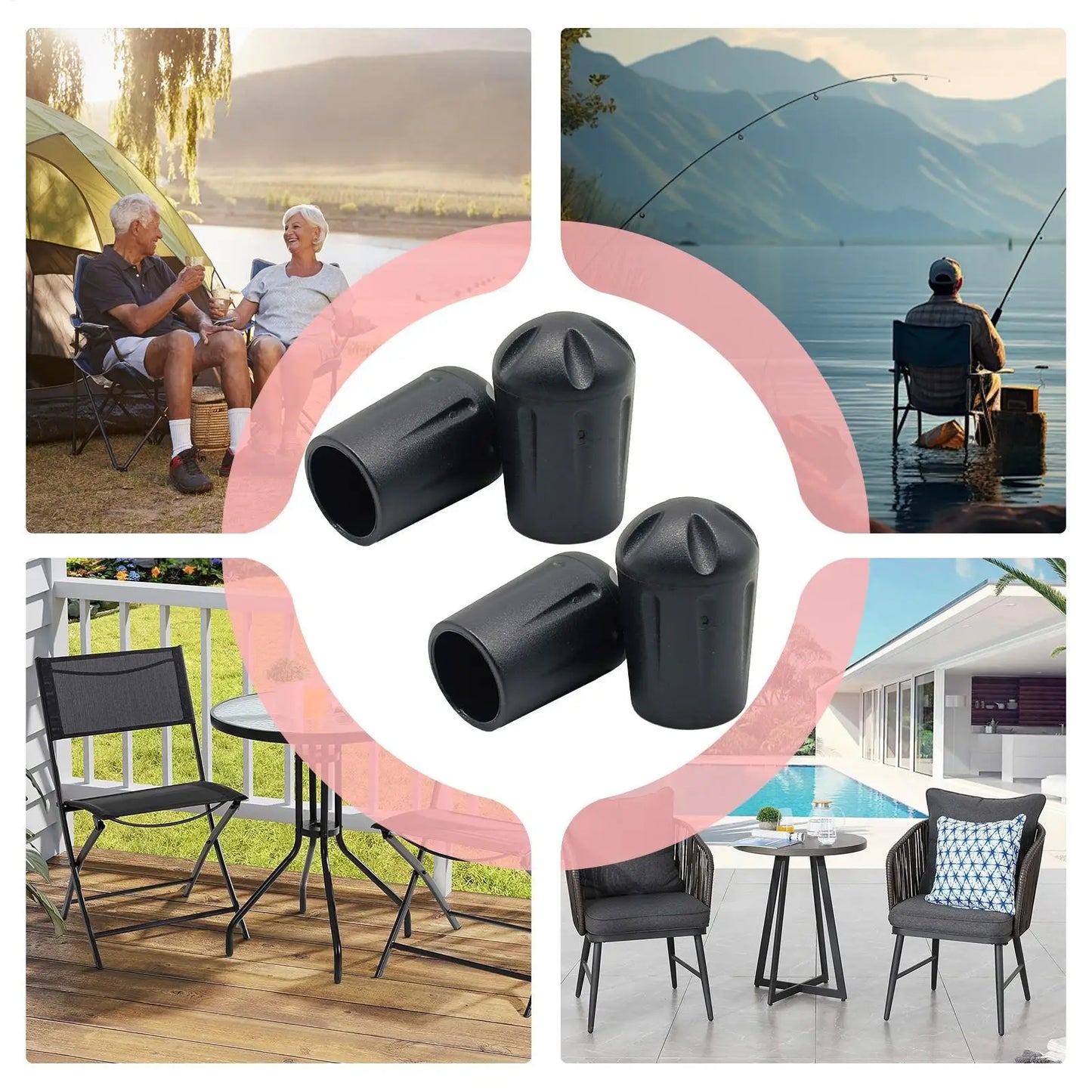 Elastic Chair Leg Floor Protectors | Anti-Slip Covers Set of 4