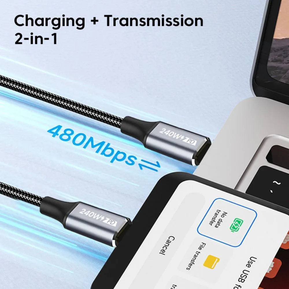 PD 240W USB-C to USB-C Fast Charging Cable 6A | CE Certified