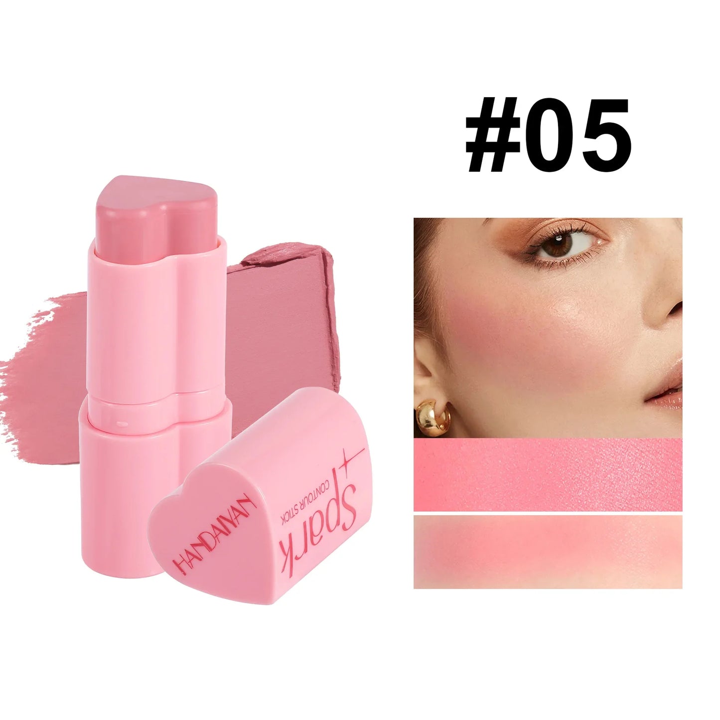 Handaiyan 3-in-1 Blush Highlighter Contour Stick – 8 Colors
