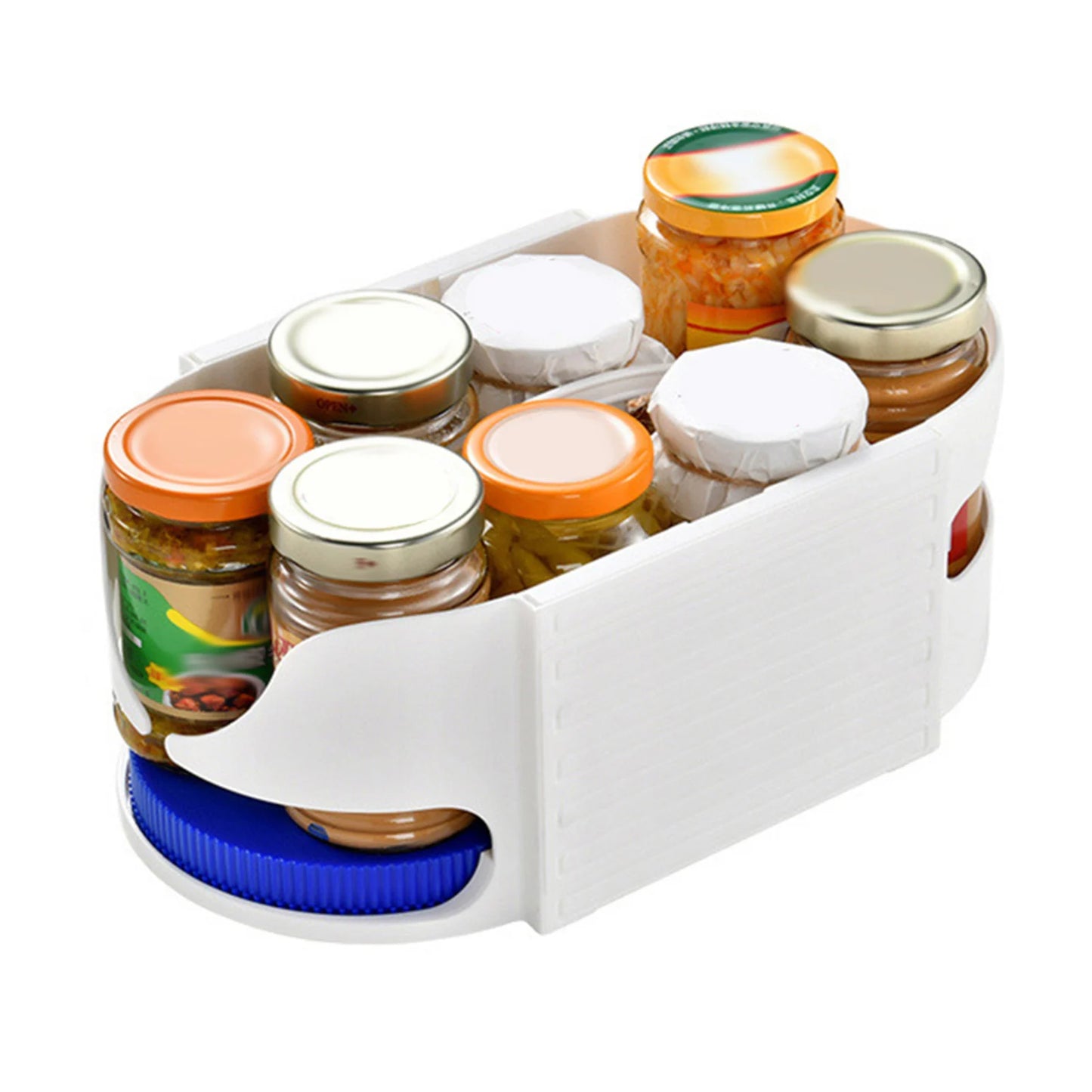 360° Rotating Kitchen Turntable Organizer | Fridge Spice Rack