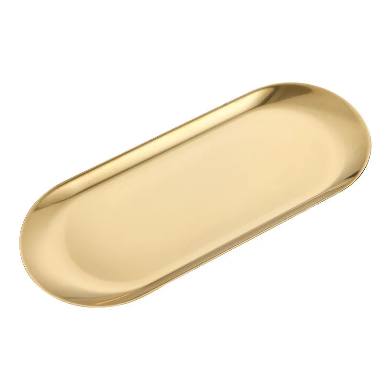Nordic Style Heart-Shaped Stainless Steel Dessert & Fruit Plate | Gold, Silver & Rose Gold