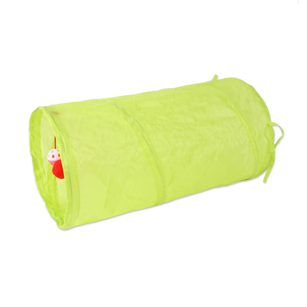 Cat Tunnel Tube Kitty Bored Pet Toys Peek Hole Toy