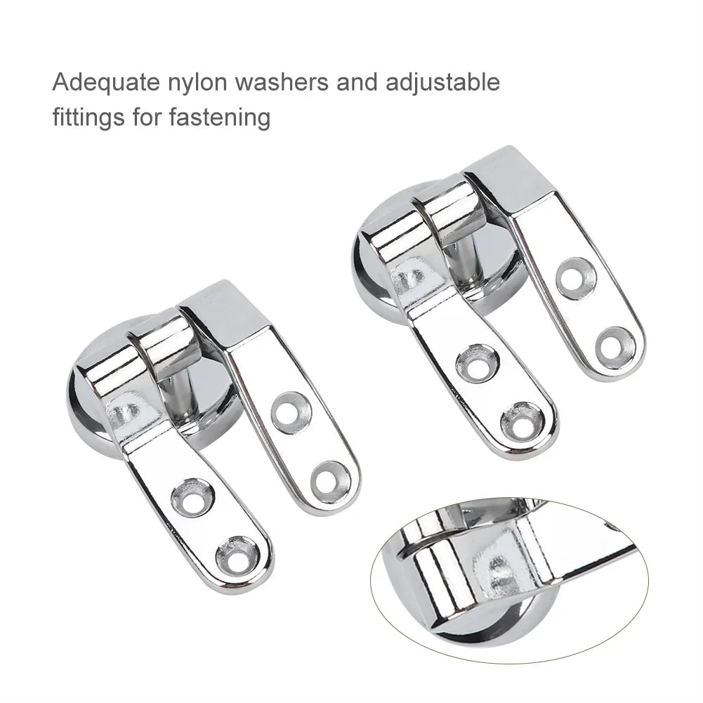 Toilet Seat Hinge Repair Kit – Universal Zinc Alloy Replacement