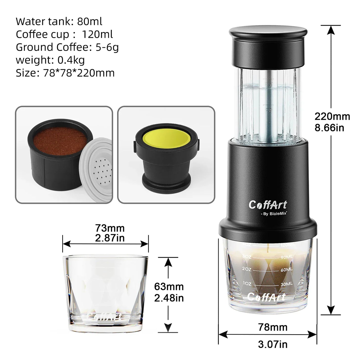 BioloMix 2 In 1 Manual Espresso Coffee Machine Coffee Machines Peaceful Pleasures Health and Wellness