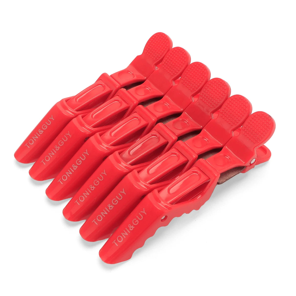 6Pcs Colorful Alligator Hair Clips Clamps Hairdressing Hair Grip Crocodile Hairpins Hair For Hairdressing Sectioning Salon Tools Peaceful Pleasures Health and Wellness red Size fits all