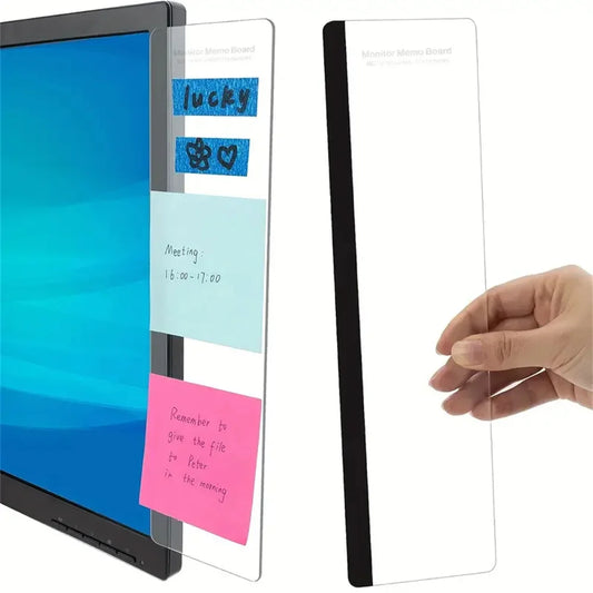 Monitor Memo Board Clip – Acrylic Note & Card Holder for Desk Desk Note Holder Peaceful Pleasures Health and Wellness