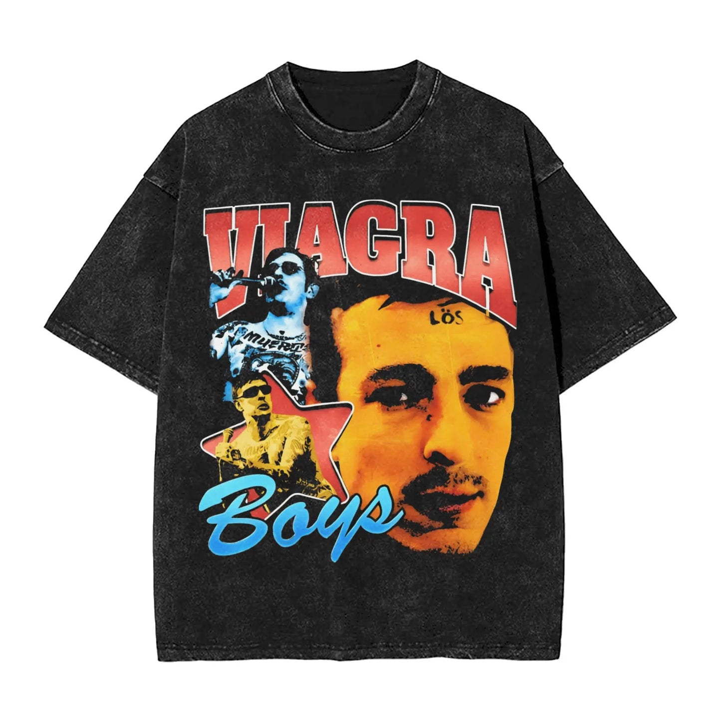 Viagra Boys Vintage Washed Graphic Tee | Men's Cotton Crewneck Men's Graphic Tee Peaceful Pleasures Health and Wellness 1 XXL