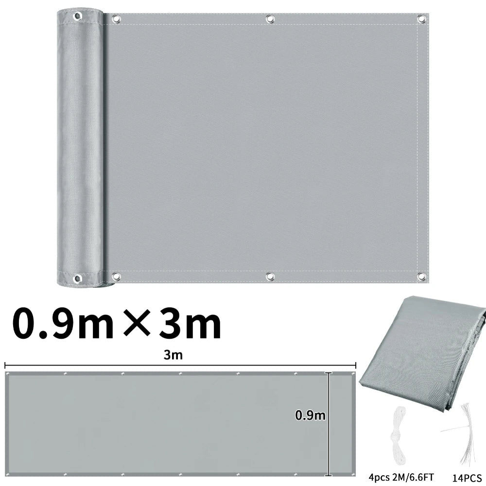 Waterproof Balcony Privacy Screen – UV Protection Fence Cover
