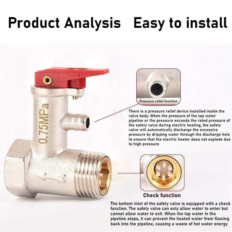 Brass Adjustable Pressure Relief Safety Valve | CE Certified