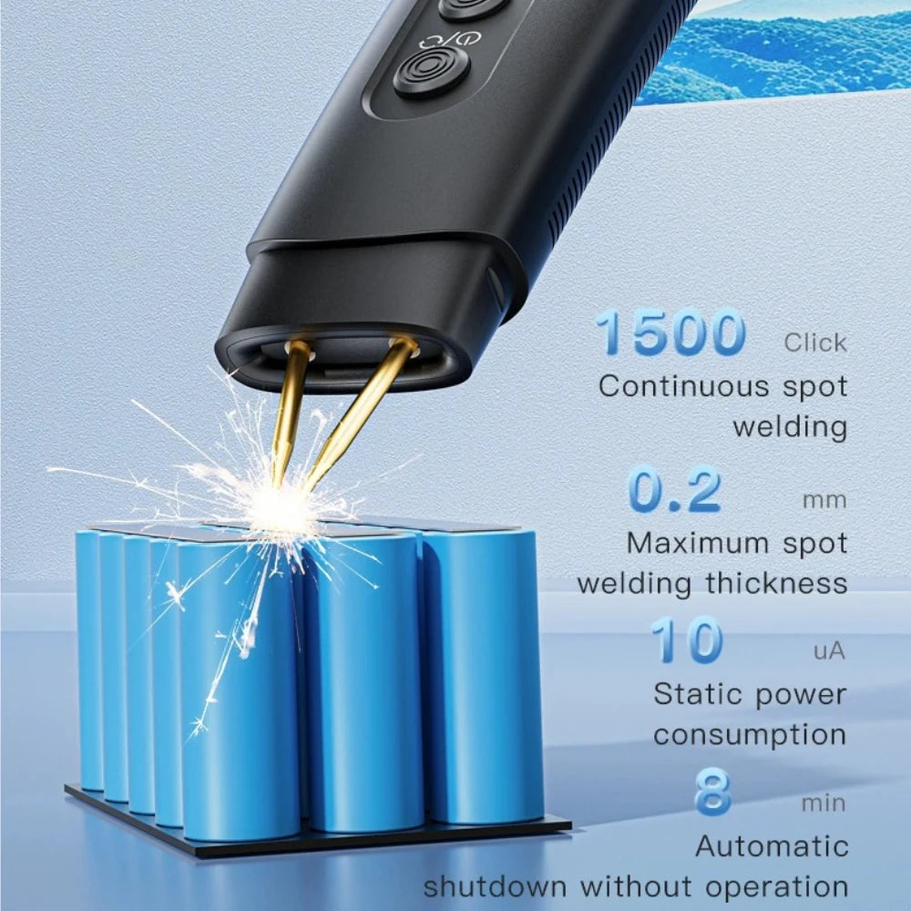 HU-10B Handheld Spot Welder 3360W 800A 1.4" Color Screen Auto Manual Dual Mode for 18650 Battery Welding Peaceful Pleasures Health and Wellness