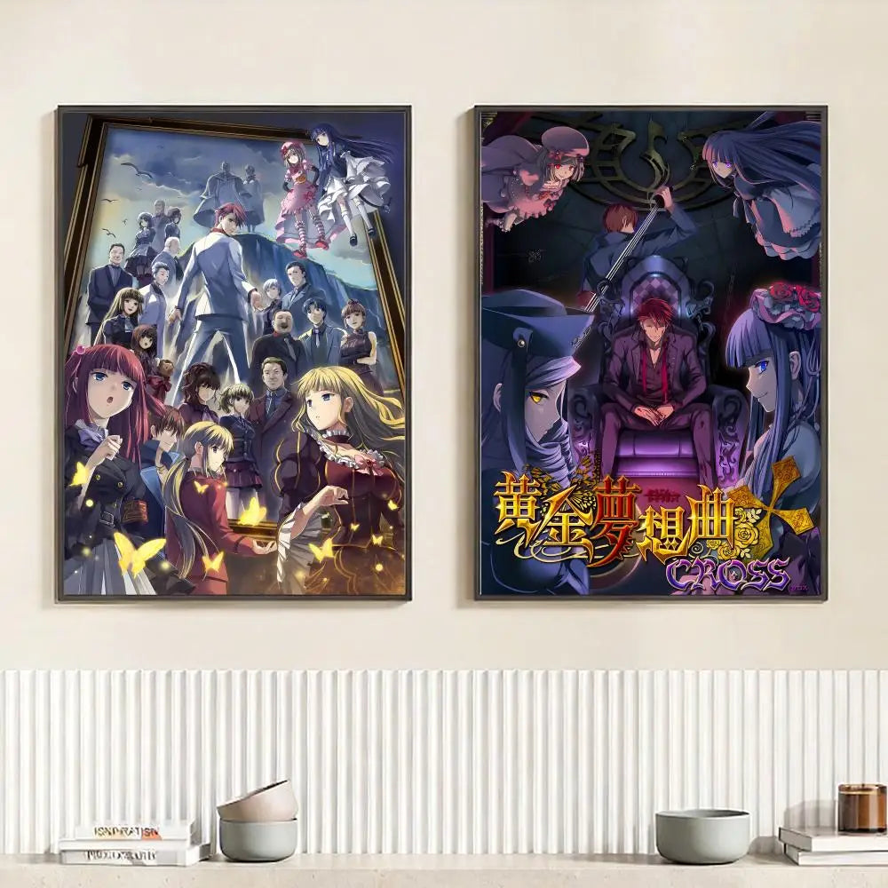 Umineko When They Cry Anime Poster – HD Self-Adhesive Wall Art Anime Wall Poster Peaceful Pleasures Health and Wellness