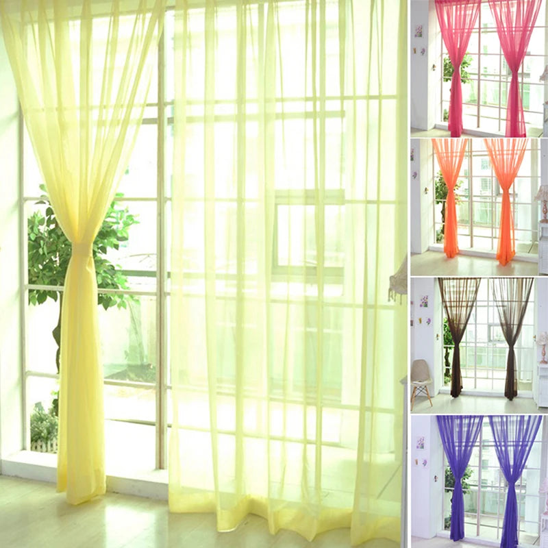 Transparent Window Gauze Solid Color Wedding Glass Gauze Household Products Light Luxury Style Easy To Install Curtains Peaceful Pleasures Health and Wellness